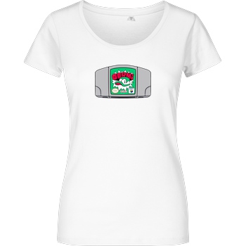 GermiBoi GermiBoi - Cartridge Konsole Groß T-Shirt Damenshirt weiss