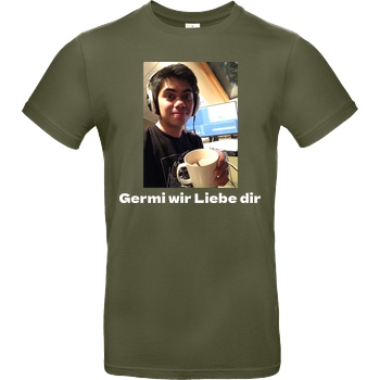 GermiBoi GermiBoi - Meme Germi wir Liebe dir Dunkel T-Shirt B&C EXACT 190 - Khaki