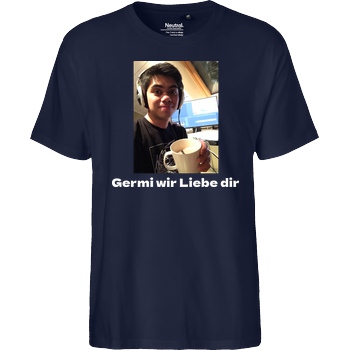 GermiBoi GermiBoi - Meme Germi wir Liebe dir Dunkel T-Shirt Fairtrade T-Shirt - navy