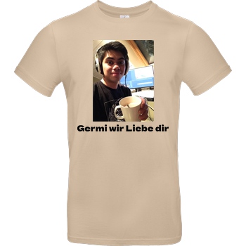GermiBoi GermiBoi - Meme Germi wir Liebe dir Hell T-Shirt B&C EXACT 190 - Sand