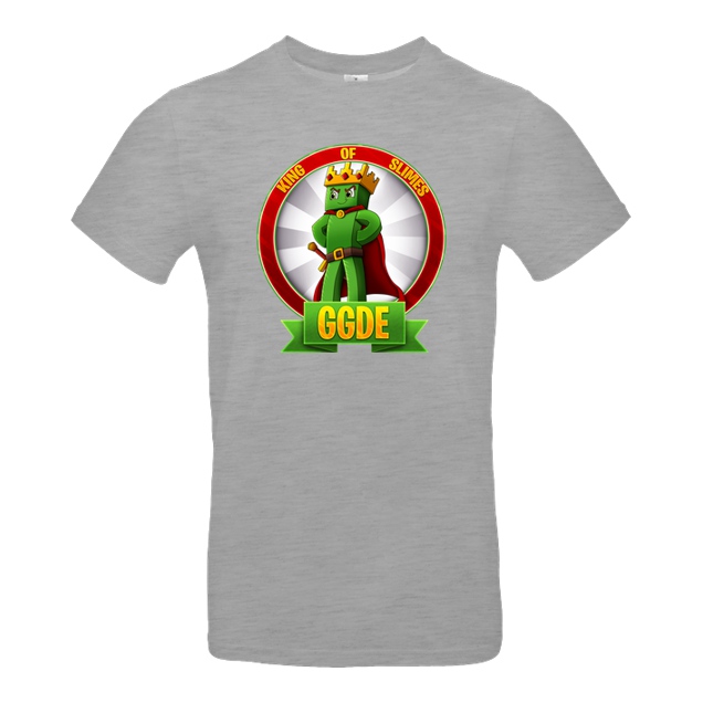 gamingguidesde - GGDE - King of Slimes - T-Shirt - B&C EXACT 190 - heather grey