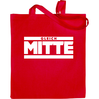 GleichMitte - Logo Stoffbeutel rot