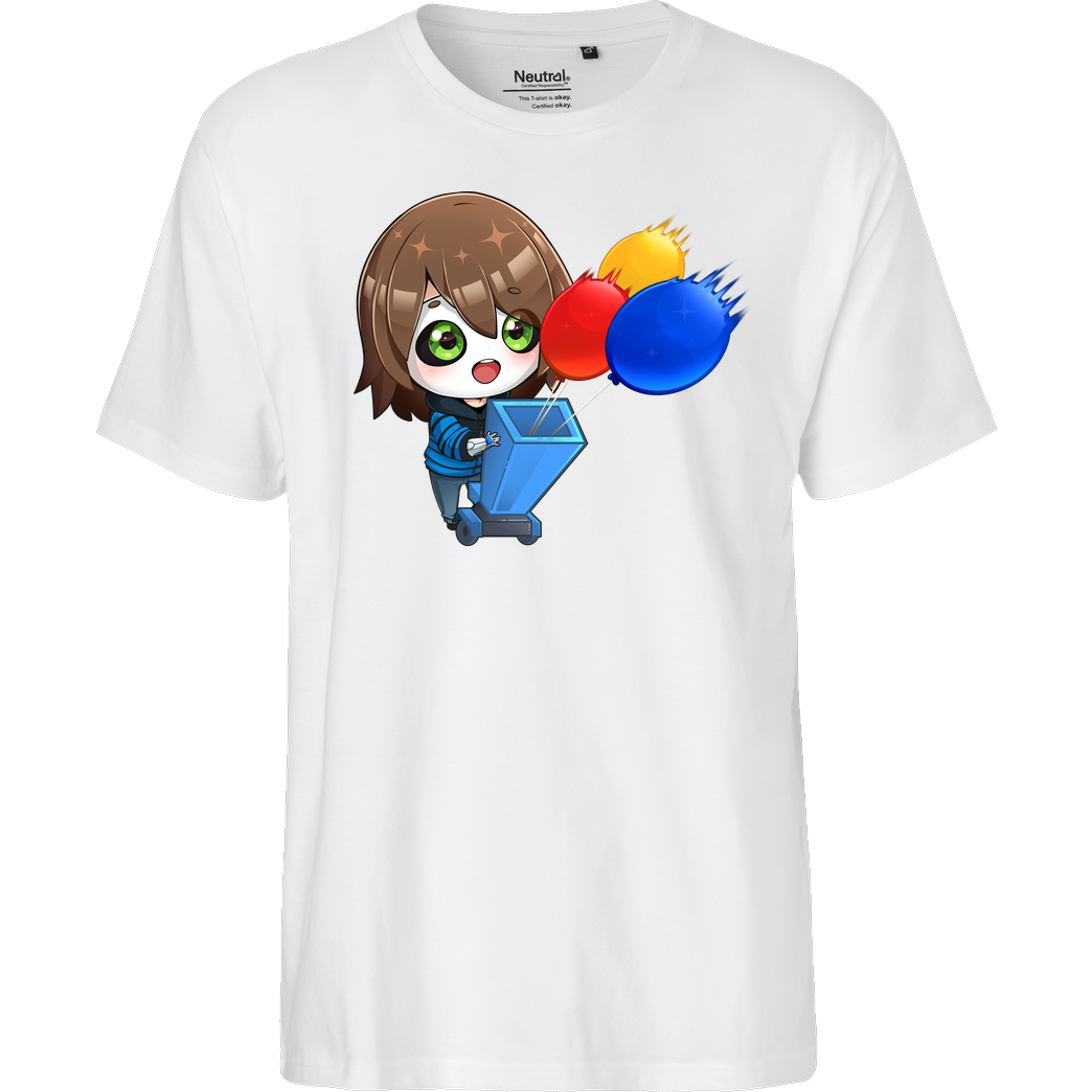 GermanLetsPlay GLP - Bloons Sauger T-Shirt Fairtrade T-Shirt - weiß