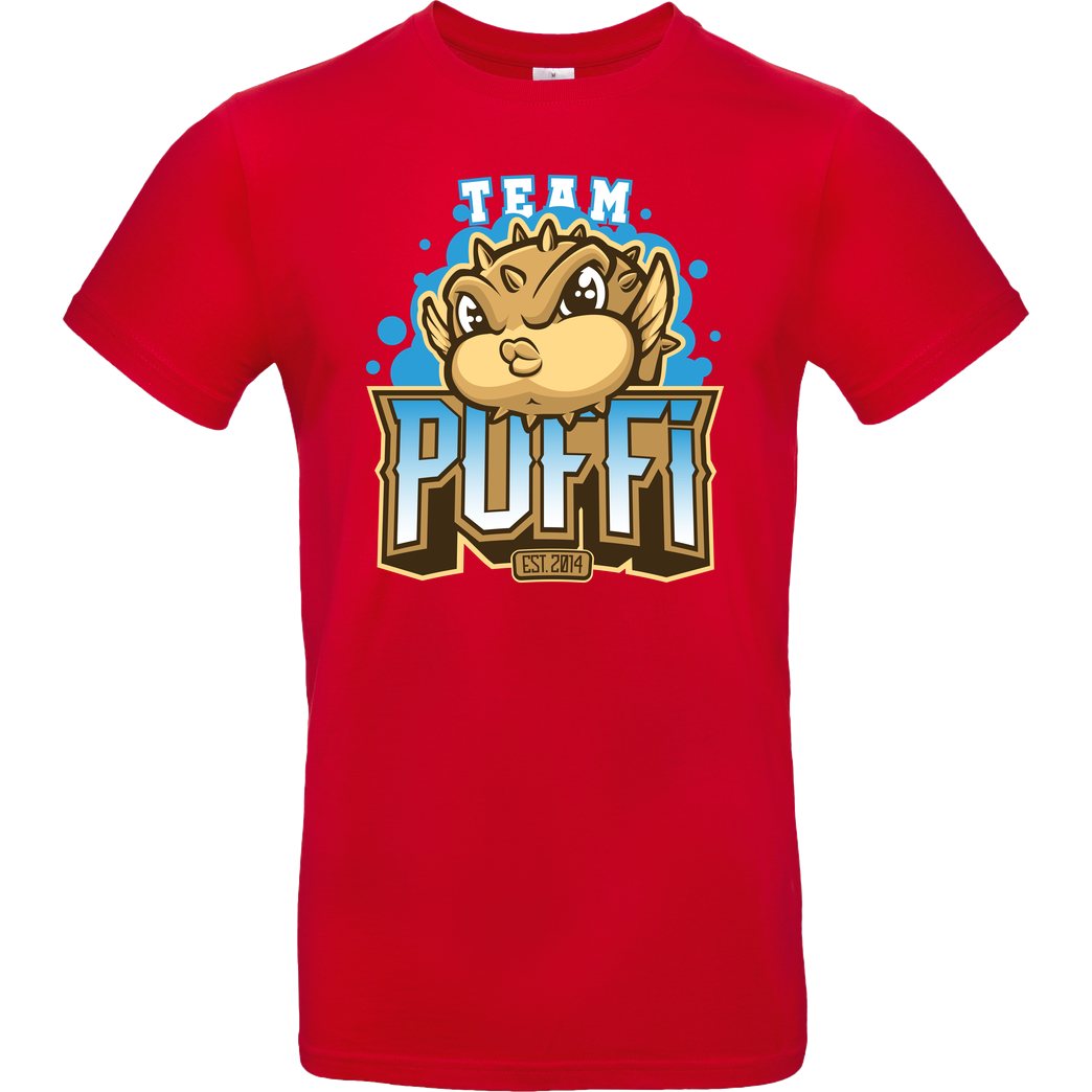 GermanLetsPlay GLP - Team Puffi T-Shirt B&C EXACT 190 - Rot