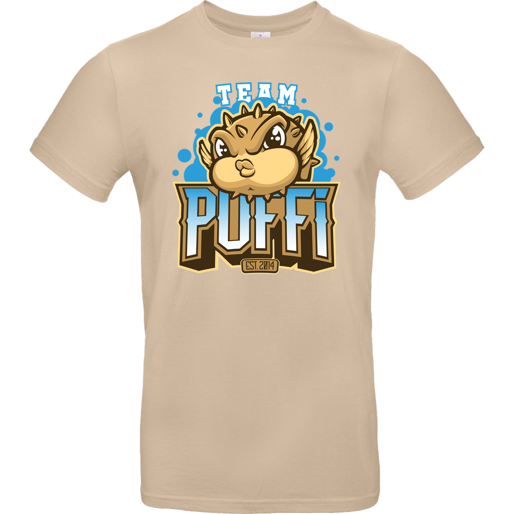 GermanLetsPlay GLP - Team Puffi T-Shirt B&C EXACT 190 - Sand