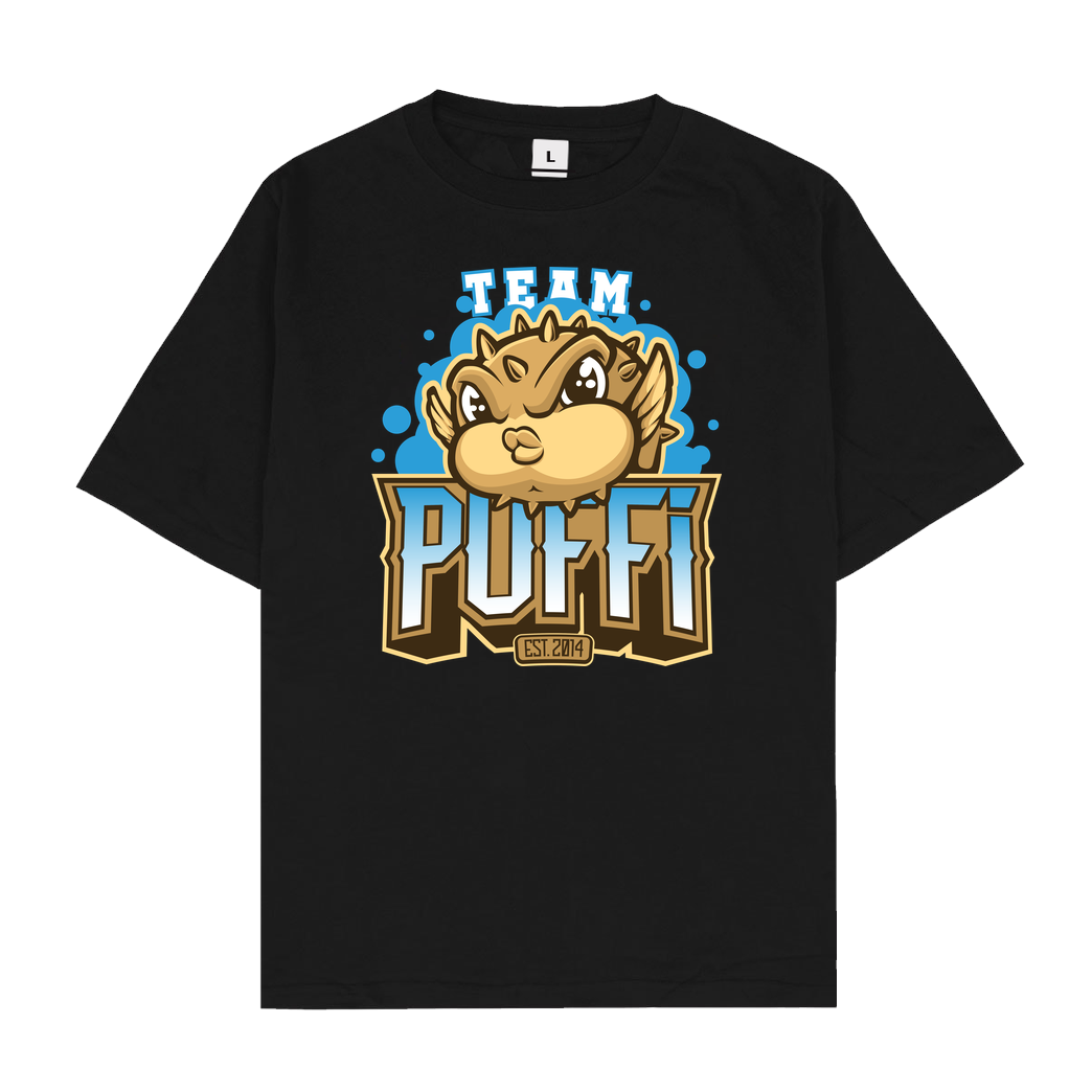 GermanLetsPlay GLP - Team Puffi T-Shirt Oversize T-Shirt - Schwarz
