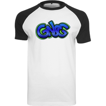 GNSG GNSG - Blue Logo T-Shirt Raglan-Shirt weiß