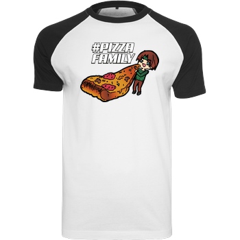GNSG GNSG - Pizza Family T-Shirt Raglan-Shirt weiß