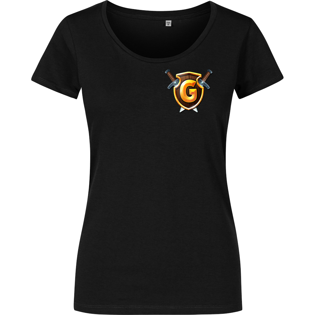 GommeHD GommeHD - Wappen klein T-Shirt Damenshirt schwarz