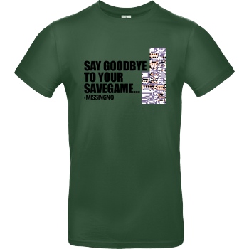 IamHaRa Goodbye Savegame T-Shirt B&C EXACT 190 - Flaschengrün