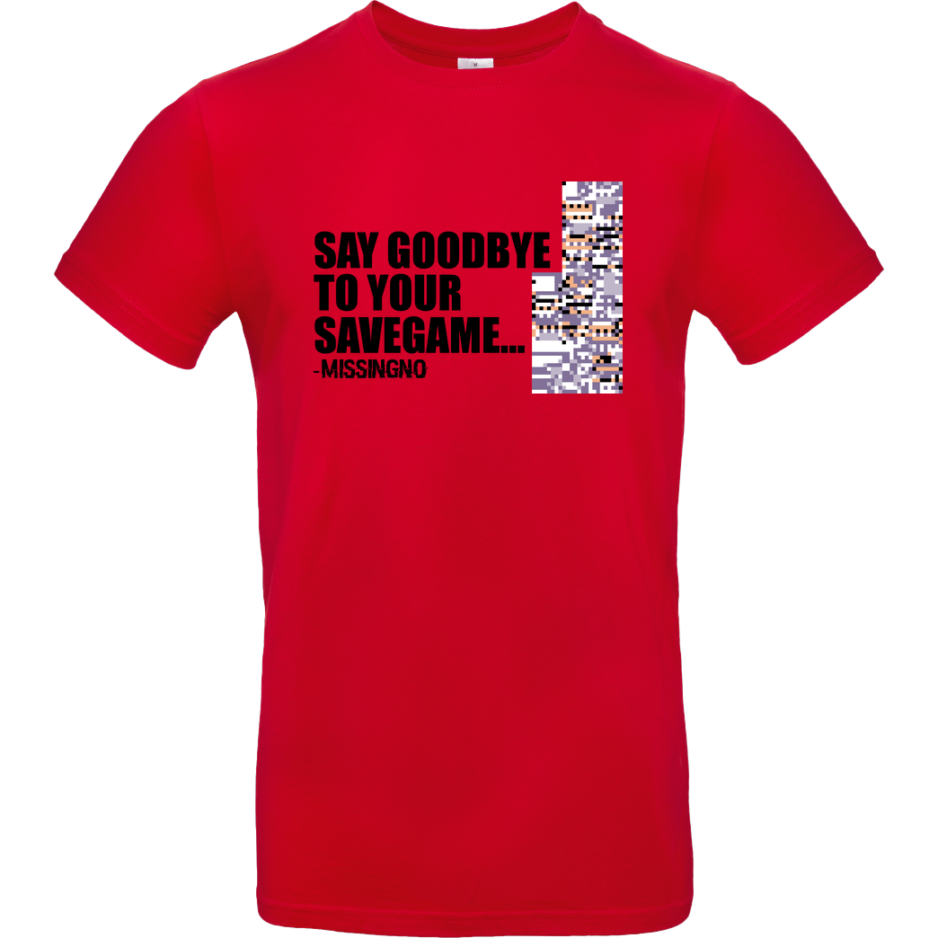 IamHaRa Goodbye Savegame T-Shirt B&C EXACT 190 - Rot