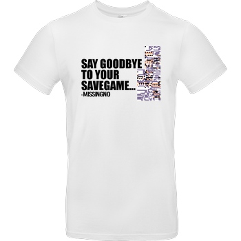 IamHaRa Goodbye Savegame T-Shirt B&C EXACT 190 - Weiß