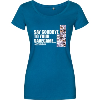 IamHaRa Goodbye Savegame T-Shirt Damenshirt petrol