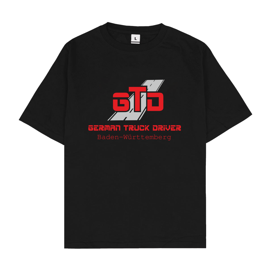 German Truck Driver GTD - Baden-Württemberg T-Shirt Oversize T-Shirt - Schwarz