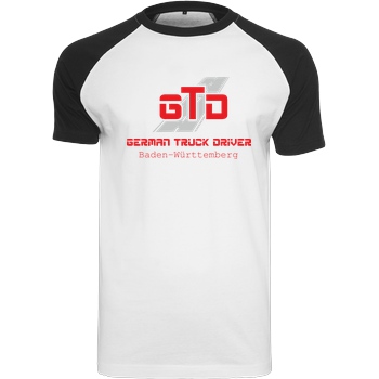 German Truck Driver GTD - Baden-Württemberg T-Shirt Raglan-Shirt weiß
