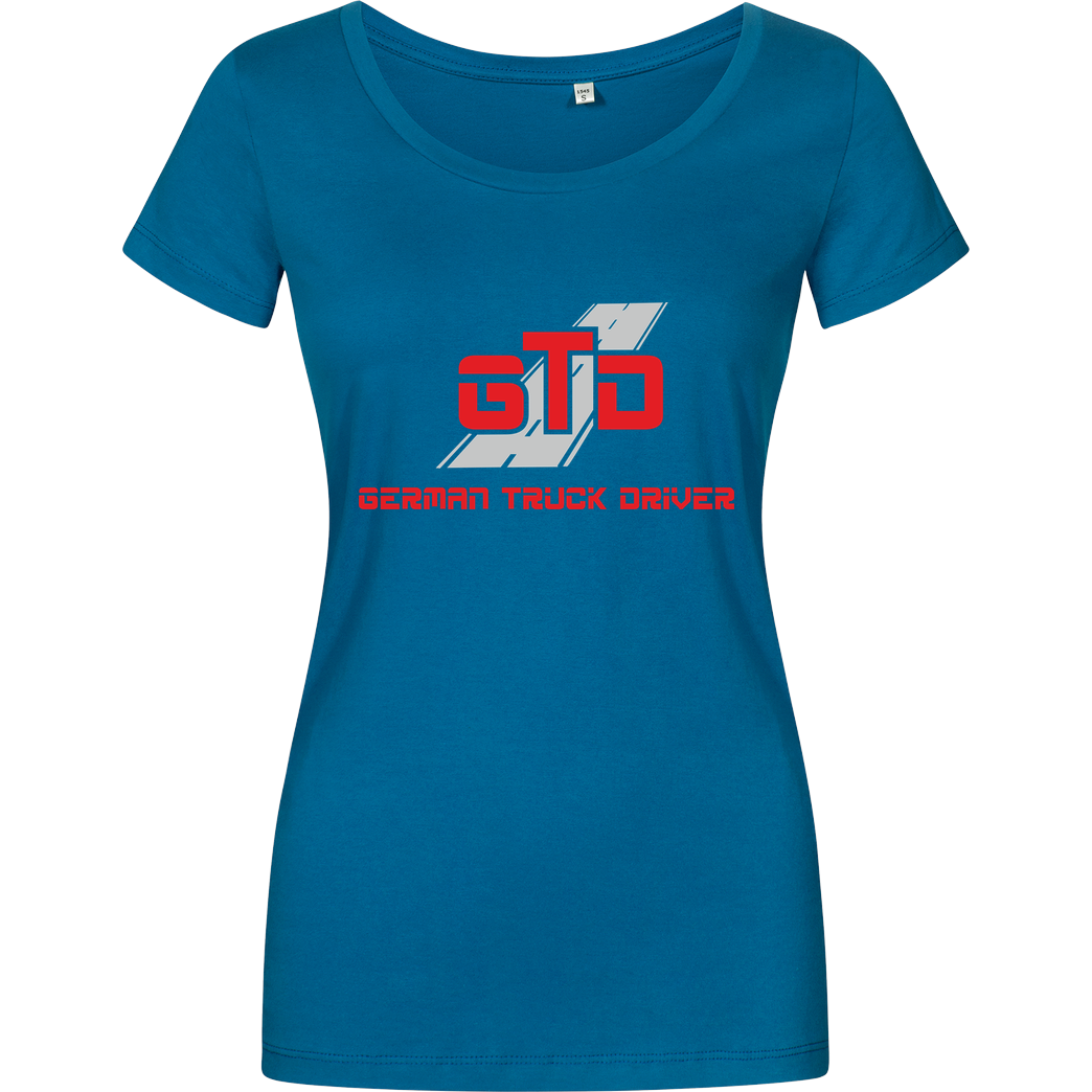 German Truck Driver GTD - Logo T-Shirt Damenshirt petrol