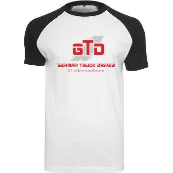 German Truck Driver GTD - Niedersachsen T-Shirt Raglan-Shirt weiß