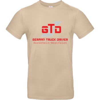 German Truck Driver GTD - Nordrhein-Westfalen T-Shirt B&C EXACT 190 - Sand