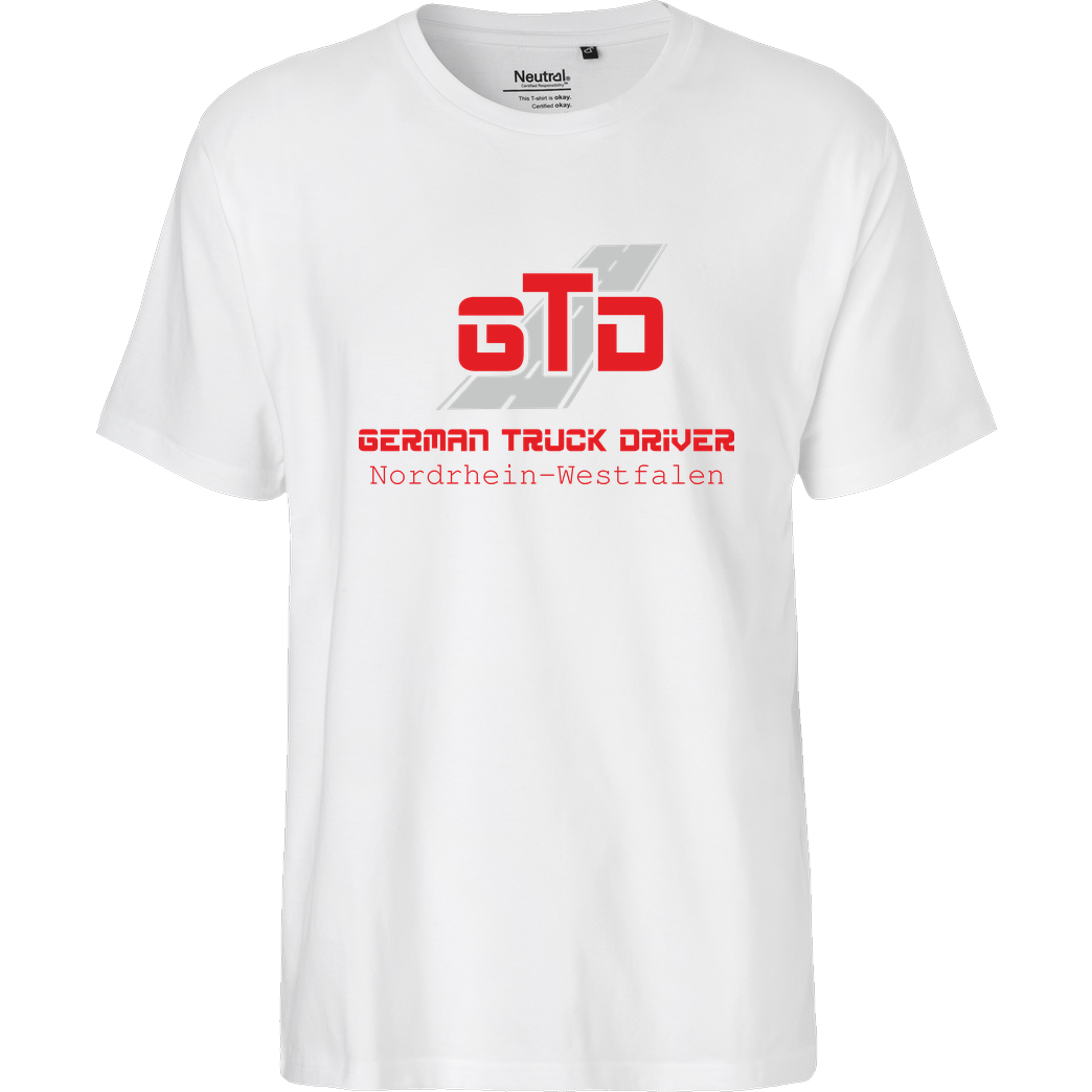 German Truck Driver GTD - Nordrhein-Westfalen T-Shirt Fairtrade T-Shirt - weiß