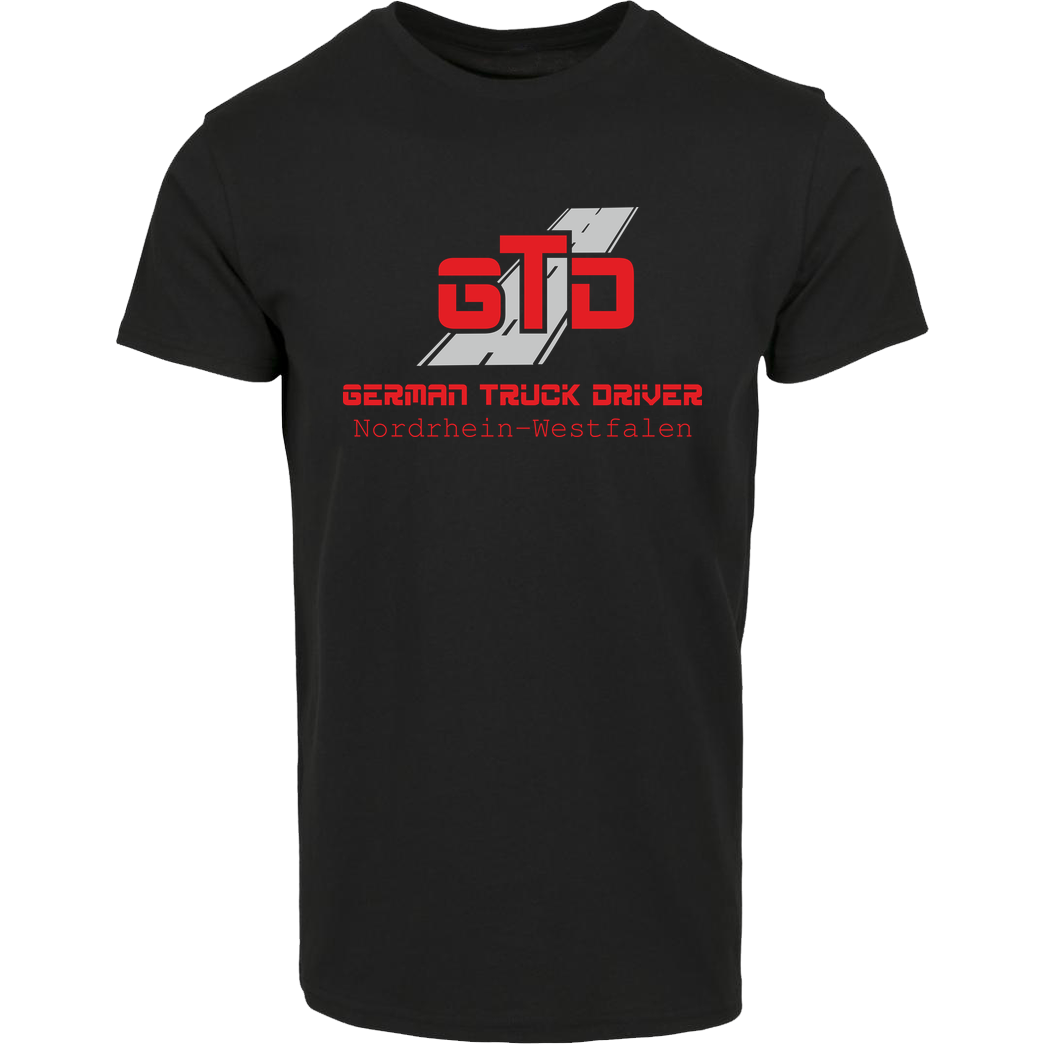 German Truck Driver GTD - Nordrhein-Westfalen T-Shirt Hausmarke T-Shirt  - Schwarz