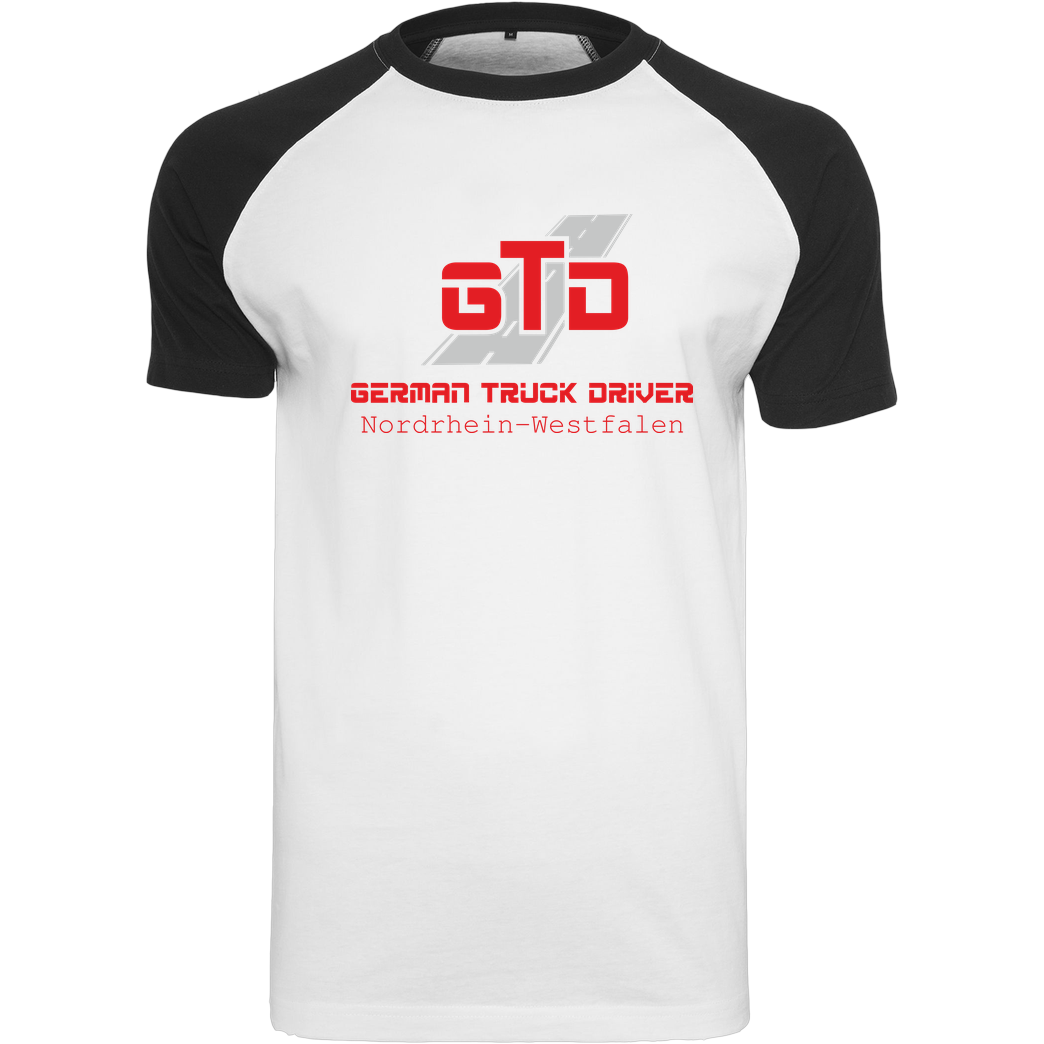 German Truck Driver GTD - Nordrhein-Westfalen T-Shirt Raglan-Shirt weiß