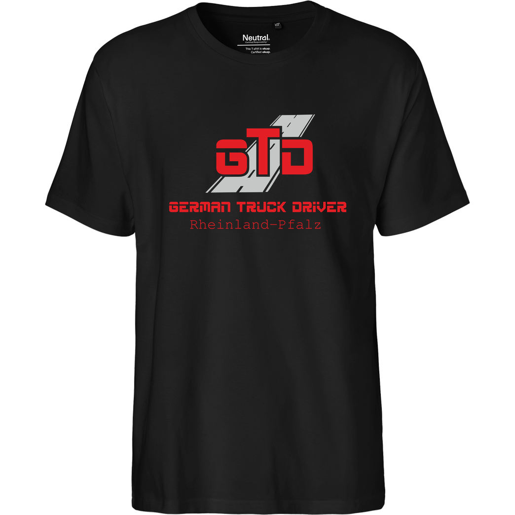 German Truck Driver GTD - Rheinland-Pfalz T-Shirt Fairtrade T-Shirt - schwarz