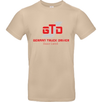 German Truck Driver GTD - Saarland T-Shirt B&C EXACT 190 - Sand