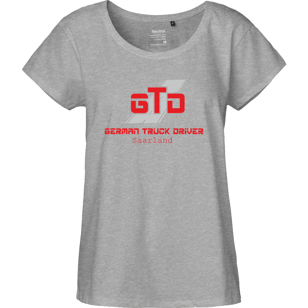 German Truck Driver GTD - Saarland T-Shirt Fairtrade Loose Fit Girlie - heather grey