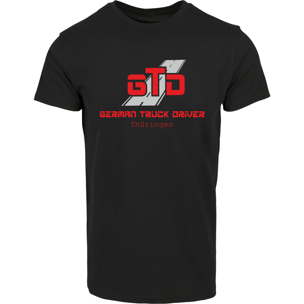 German Truck Driver GTD - Thüringen T-Shirt Hausmarke T-Shirt  - Schwarz