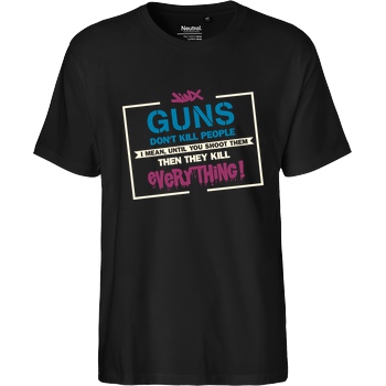 IamHaRa Guns don't Kill People T-Shirt Fairtrade T-Shirt - schwarz
