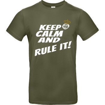 hallodri Hallodri - Keep Calm and Rule It! T-Shirt B&C EXACT 190 - Khaki
