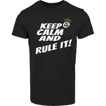 hallodri Hallodri - Keep Calm and Rule It! T-Shirt Hausmarke T-Shirt  - Schwarz