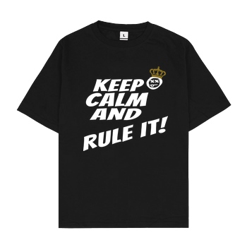 hallodri Hallodri - Keep Calm and Rule It! T-Shirt Oversize T-Shirt - Schwarz