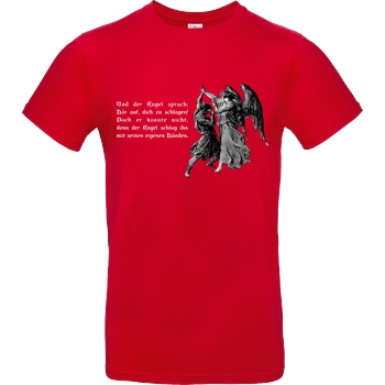 None Hör auf, dich zu schlagen! T-Shirt B&C EXACT 190 - Rot