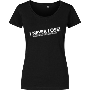 IamHaRa I Never Lose T-Shirt Damenshirt schwarz