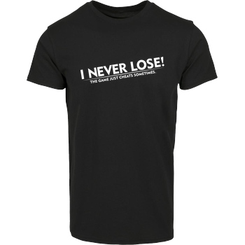 IamHaRa I Never Lose T-Shirt Hausmarke T-Shirt  - Schwarz