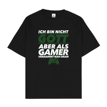 bjin94 Ich bin nicht Gott v2 T-Shirt Oversize T-Shirt - Schwarz
