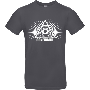 IamHaRa Illuminati Confirmed T-Shirt B&C EXACT 190 - Dark Grey