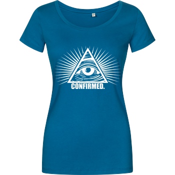 IamHaRa Illuminati Confirmed T-Shirt Damenshirt petrol