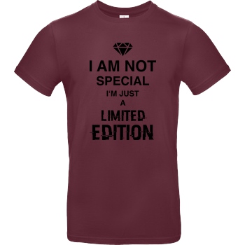 bjin94 I'm not Special T-Shirt B&C EXACT 190 - Bordeaux