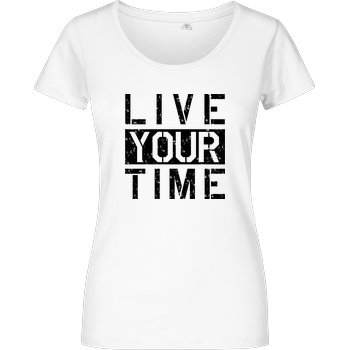 ImBlacKTimE ImBlacKTimE - Live your Time T-Shirt Damenshirt weiss