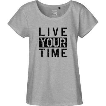 ImBlacKTimE ImBlacKTimE - Live your Time T-Shirt Fairtrade Loose Fit Girlie - heather grey
