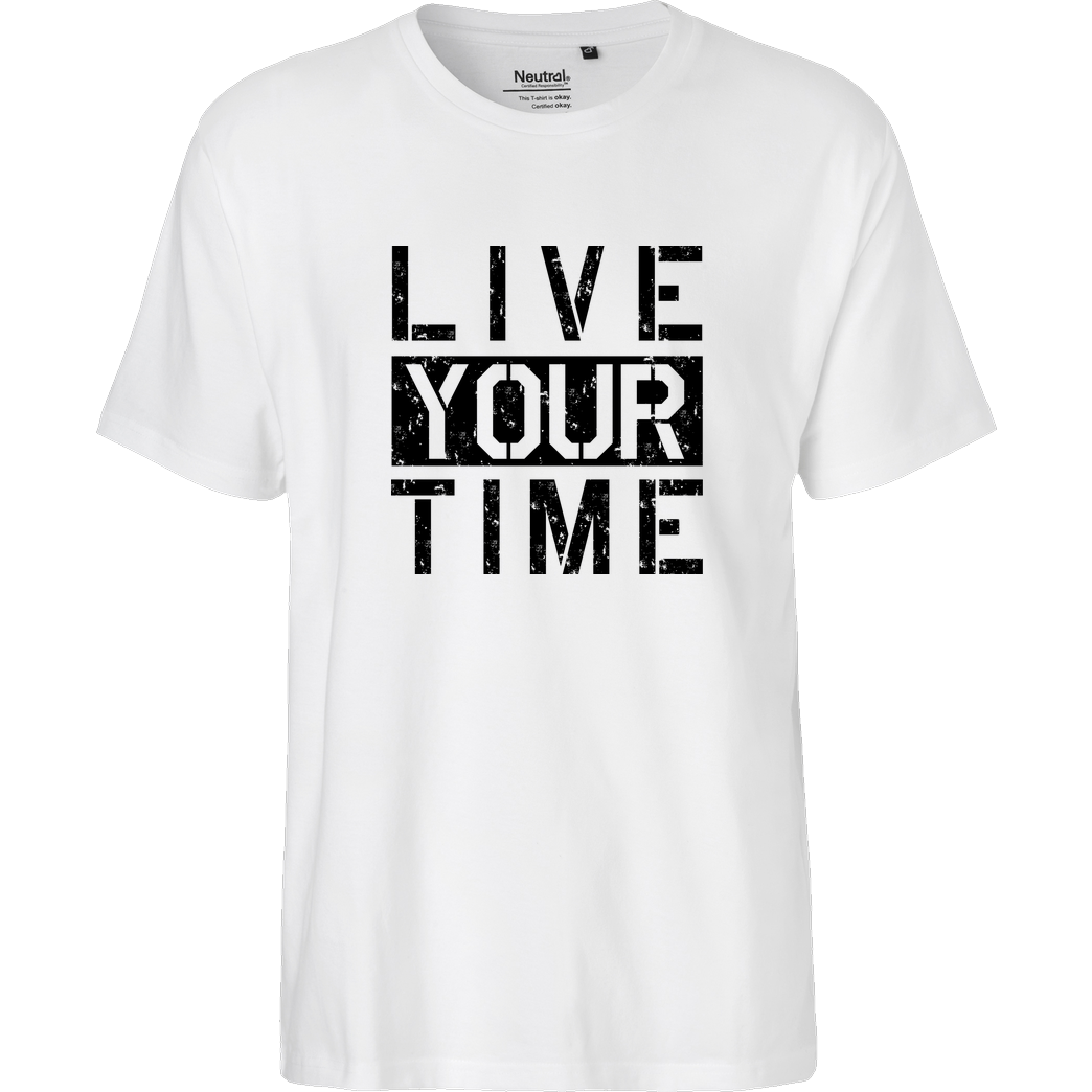ImBlacKTimE ImBlacKTimE - Live your Time T-Shirt Fairtrade T-Shirt - weiß