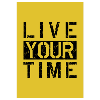 ImBlacKTimE - Live your Time Kunstdruck gelb