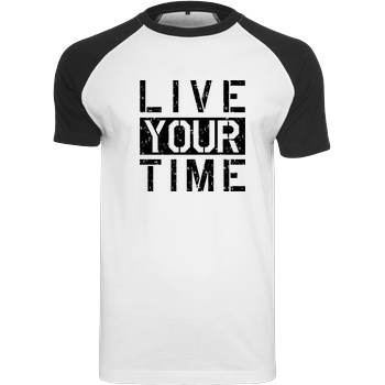 ImBlacKTimE ImBlacKTimE - Live your Time T-Shirt Raglan-Shirt weiß
