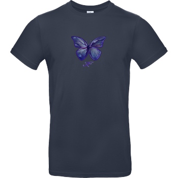 janaxf Janaxf - Butterfly T-Shirt B&C EXACT 190 - Navy