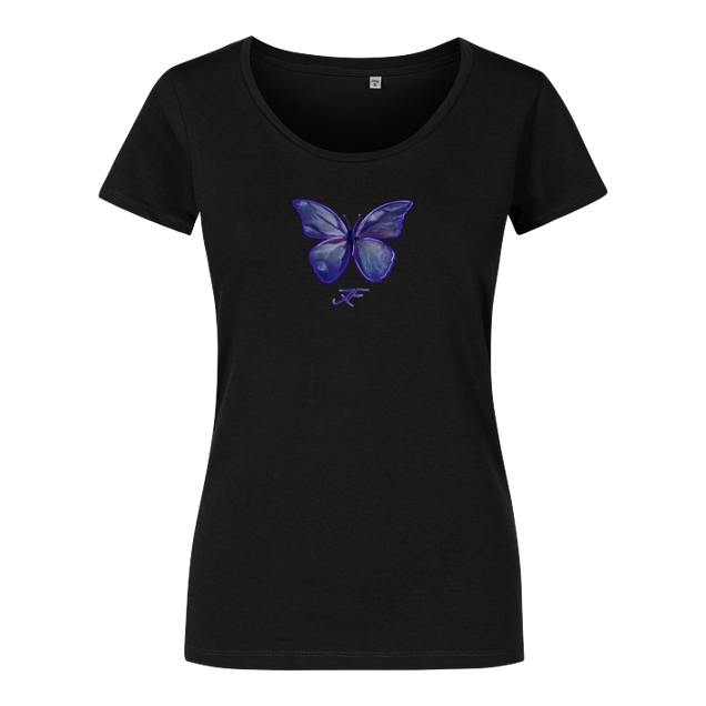 janaxf - Janaxf - Butterfly - T-Shirt - Damenshirt schwarz