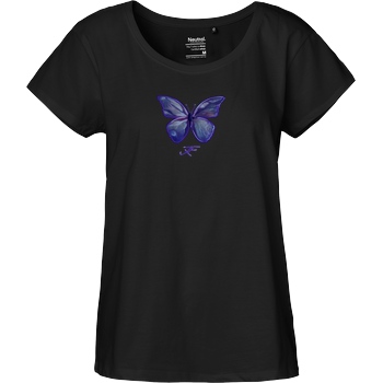 janaxf Janaxf - Butterfly T-Shirt Fairtrade Loose Fit Girlie - schwarz