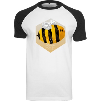 Jaybee Jaybee - Jay to the Bee T-Shirt Raglan-Shirt weiß