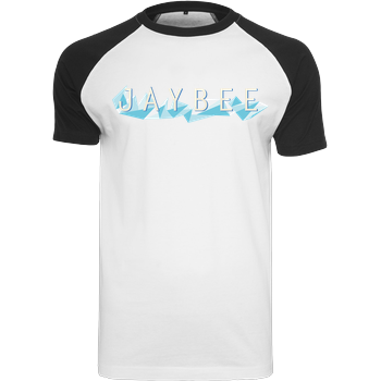 Jaybee - Logo Raglan-Shirt weiß